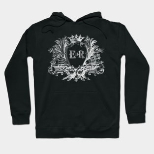 Queen Elizabeth II Royal Cypher in Vintage Frame Hoodie